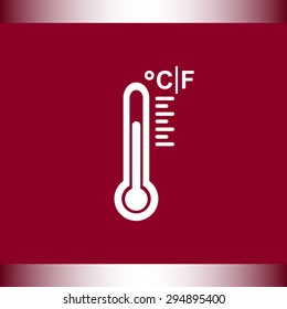 Thermometer sign icon, vector illustration. Flat design style 