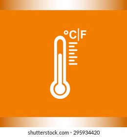 Thermometer sign icon, vector illustration. Flat design style 