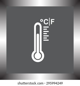 Thermometer sign icon, vector illustration. Flat design style 