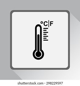 Thermometer sign icon, vector illustration. Flat design style 