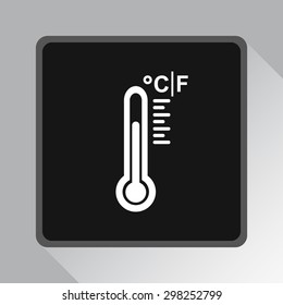 Thermometer sign icon, vector illustration. Flat design style 