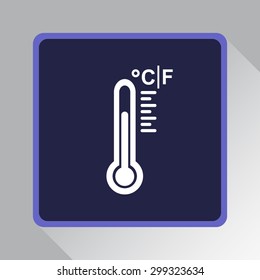Thermometer sign icon, vector illustration. Flat design style 