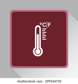 Thermometer sign icon, vector illustration. Flat design style 