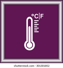 Thermometer sign icon, vector illustration. Flat design style 