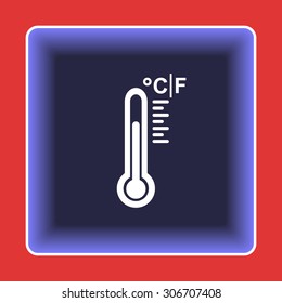 Thermometer sign icon, vector illustration. Flat design style 