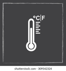 Thermometer sign icon, vector illustration. Flat design style 