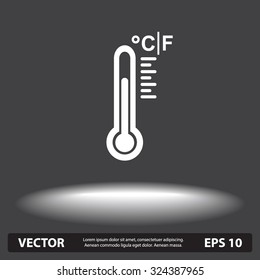 Thermometer sign icon, vector illustration. Flat design style 