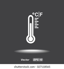 Thermometer sign icon, vector illustration. Flat design style 