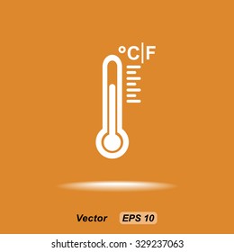 Thermometer sign icon, vector illustration. Flat design style 