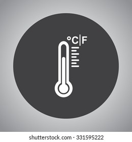 Thermometer sign icon, vector illustration. Flat design style 