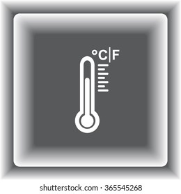 Thermometer sign icon, vector illustration. Flat design style 