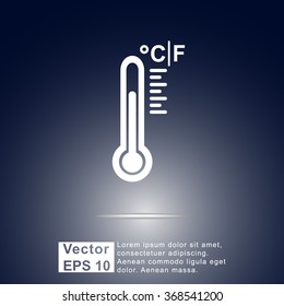 Thermometer sign icon, vector illustration. Flat design style 
