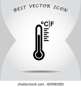 Thermometer sign icon, vector illustration. Flat design style 