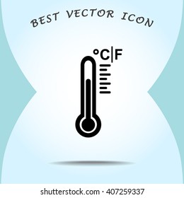 Thermometer sign icon, vector illustration. Flat design style 