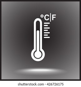 Thermometer sign icon, vector illustration. Flat design style 