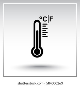 Thermometer sign icon, vector illustration. Flat design style 