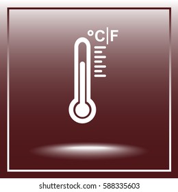 Thermometer sign icon, vector illustration. Flat design style 