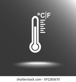 Thermometer sign icon, vector illustration. Flat design style 