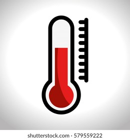 thermometer sign isolated icon