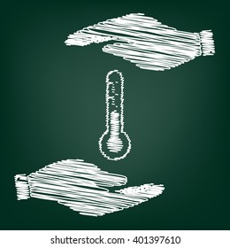 Thermometer sign scrible effect 
