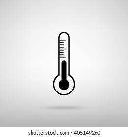 Thermometer sign. Vector illustration
