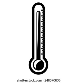 Thermometer silhouette simple vector icon