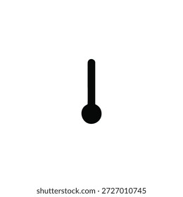 Projeto de ilustração plana do vetor da silhueta do termômetro.