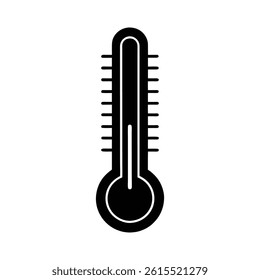 A Thermometer silhouette vector illustration.