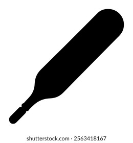 Thermometer  silhouette vector illustration on white background
