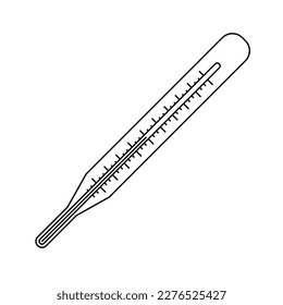 Ilustración de diseño de iconos simples termómetros con escala