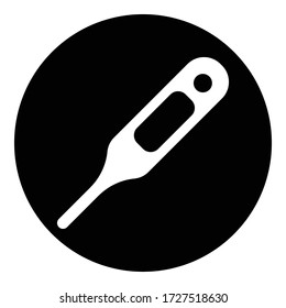 Thermometer simple icon. Flat desing
