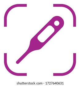 Icono termómetro simple. Diseño plano