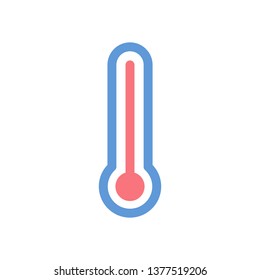 Thermometer Simple Line Icon in minimal style - vector eps