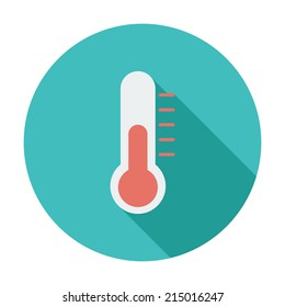 Thermometer. Single flat color icon. Vector illustration.