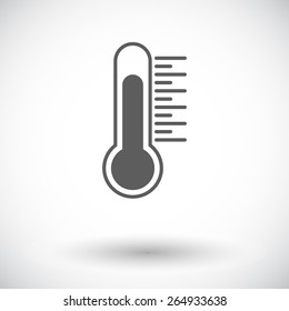 Thermometer. Single flat icon on white background. Vector illustration.