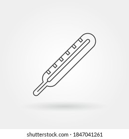 thermometer single isolated icon with modern line or outline style