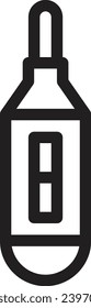Thermometer single vector line icon