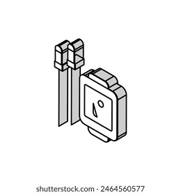 termómetro Vector isométrico del fumador. símbolo del fumador del termómetro. ilustración de símbolo aislado