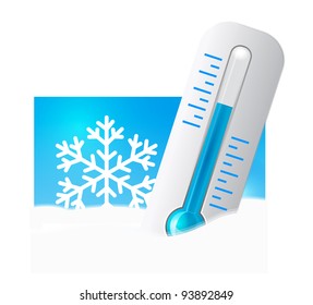 Thermometer in the snow