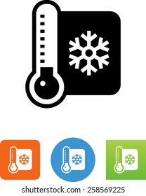 Thermometer with a snowflake icon