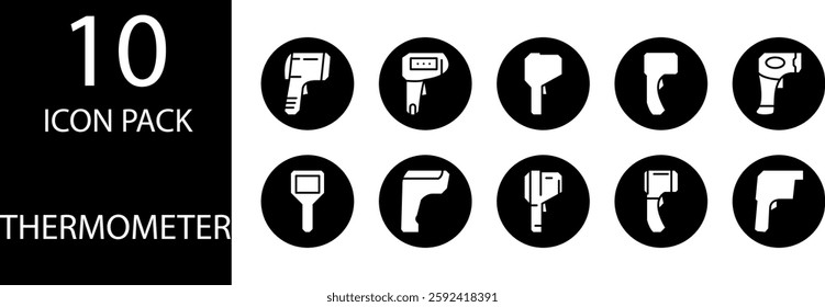 thermometer solid Editable Icons set, A solid thermometer icon that is customizable and ideal for presentations.
