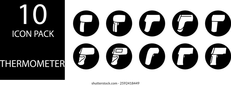 thermometer solid Editable Icons set, A minimalist and stylish solid thermometer icon for various purposes.
