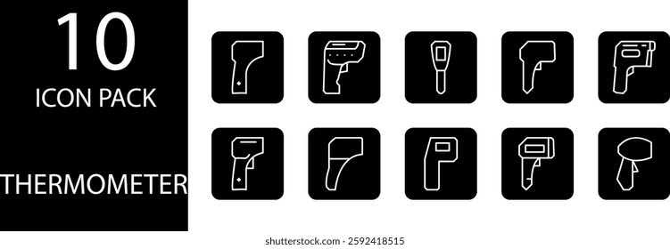 thermometer solid Editable Icons set, A solid thermometer icon that shows temperature in a simple style.