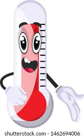 Thermometer standing, illustration, vector on white background.