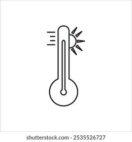 Thermometer stok icon outine vector