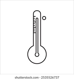 Thermometer stok icon outine vector