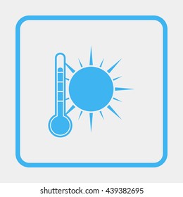 Thermometer with sun.
