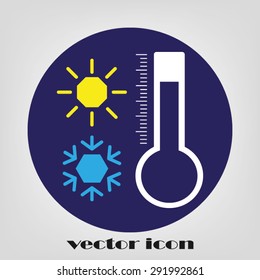 thermometer sun snowflake