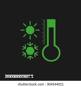 thermometer sun snowflake