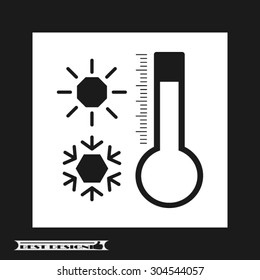 thermometer sun snowflake